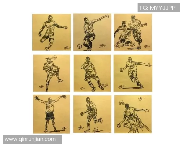 足球明星的色彩速写画展现运动与艺术的完美结合